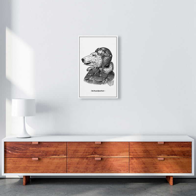 The Poler Bear Pilot Art Print by Jason Stanley A3 Canvas