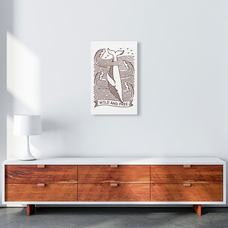 Wild And Free Whale Art Print by Jason Stanley A3 Canvas