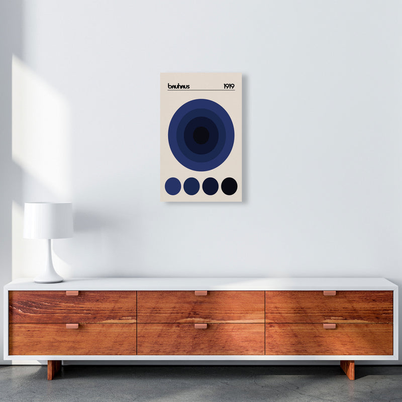 Bauhaus Blue Circle Art Print by Jason Stanley A3 Canvas