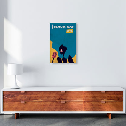 Black Cat Jazz Art Print by Jason Stanley A3 Canvas