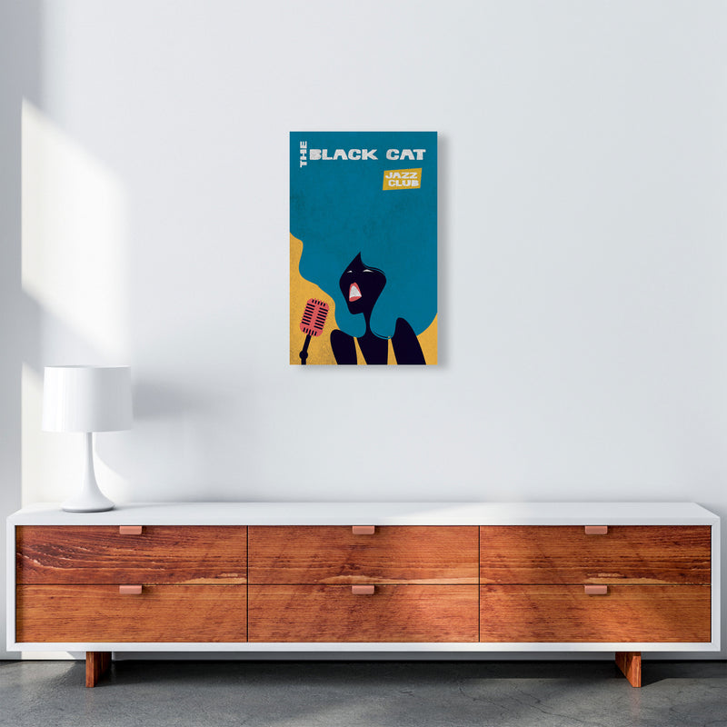 Black Cat Jazz Art Print by Jason Stanley A3 Canvas