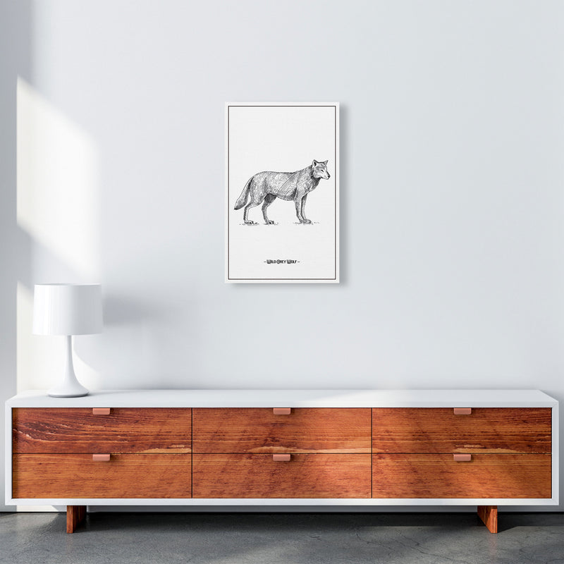 Wild Grey Wolf Art Print by Jason Stanley A3 Canvas