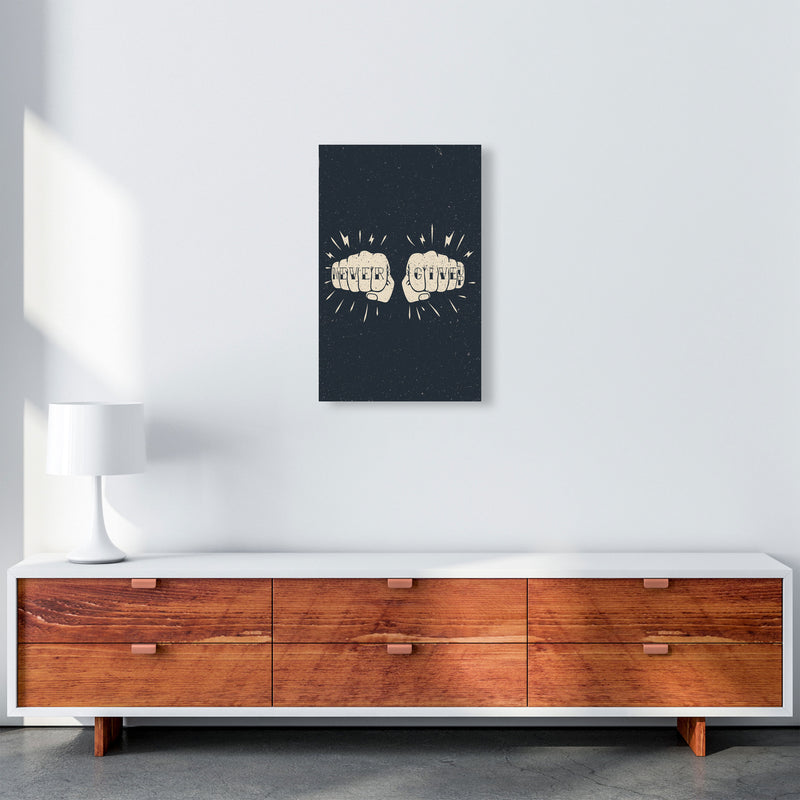 Never Give Up! Art Print by Jason Stanley A3 Canvas
