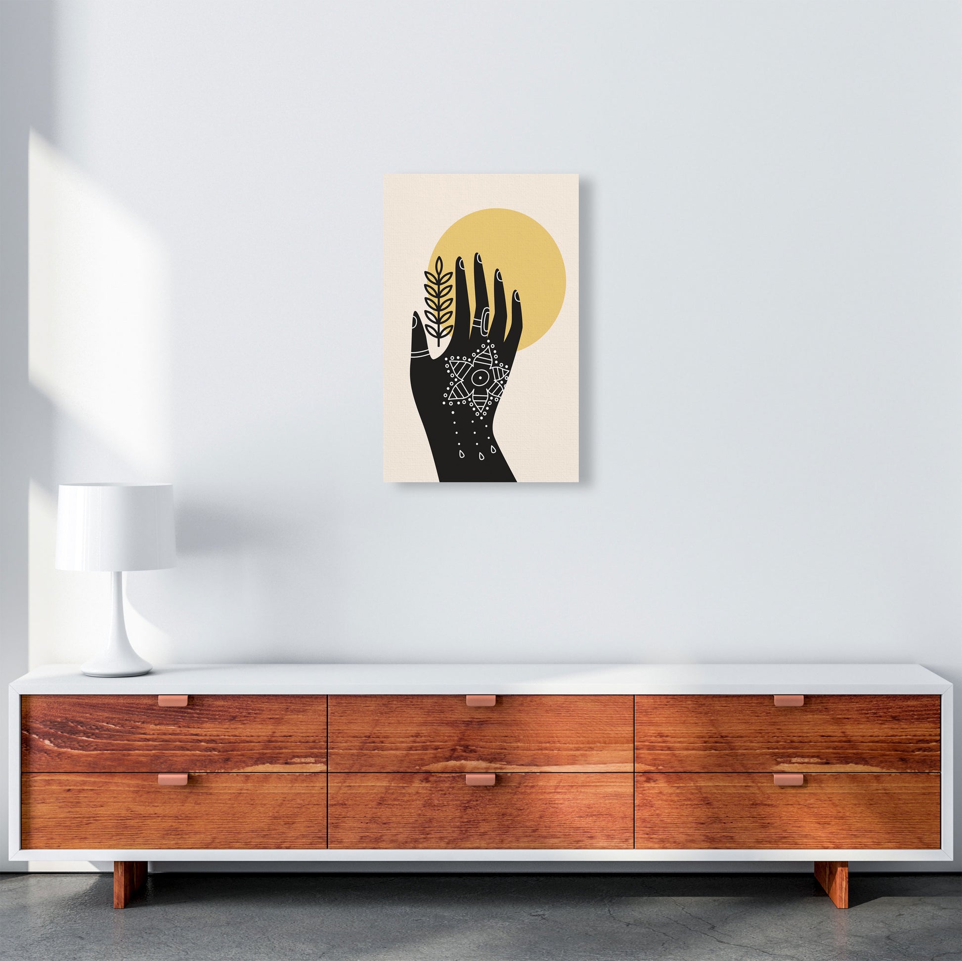 Abstract Hand Art Print by Jason Stanley A3 Canvas