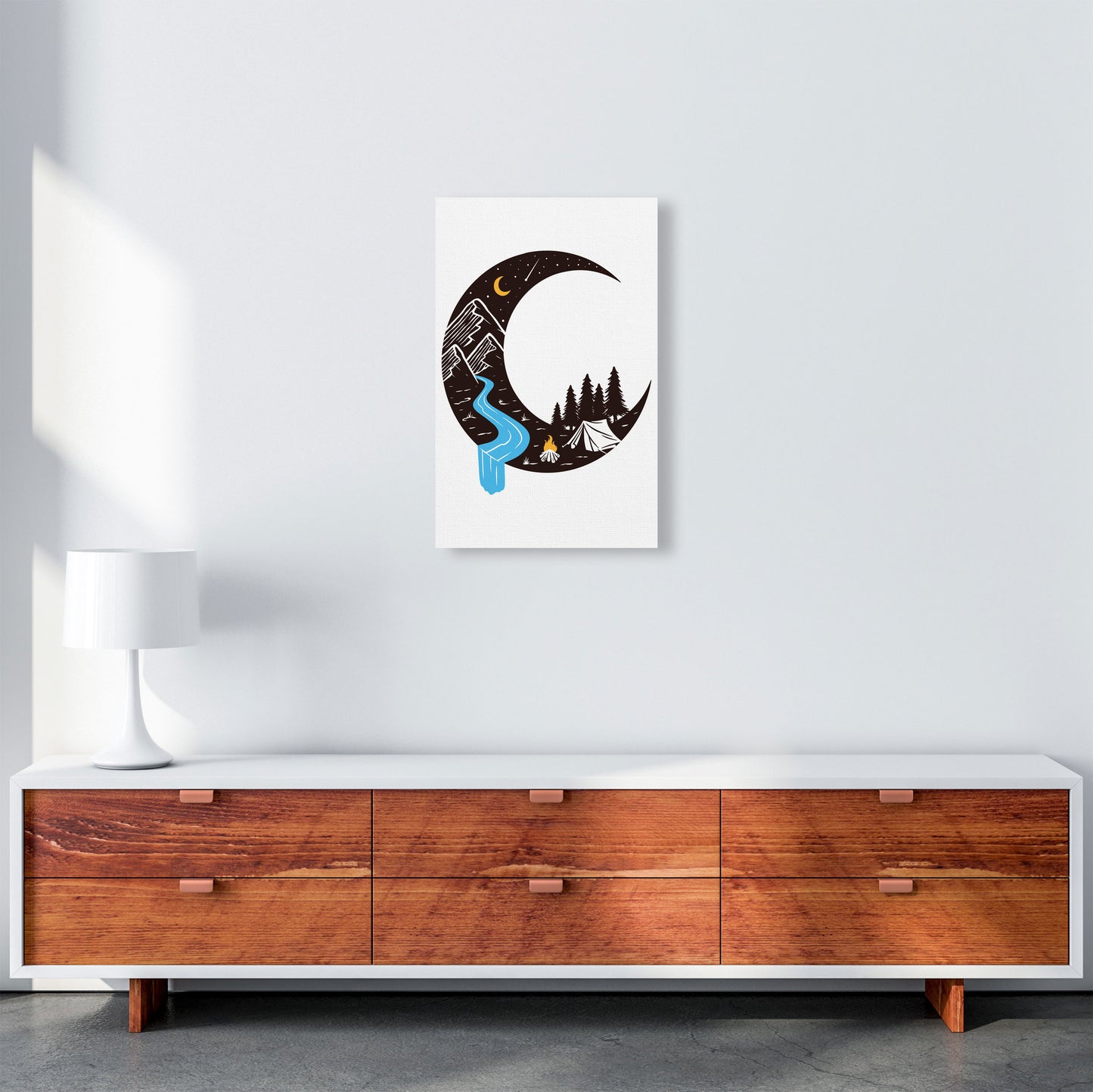 Moon River Art Print by Jason Stanley A3 Canvas