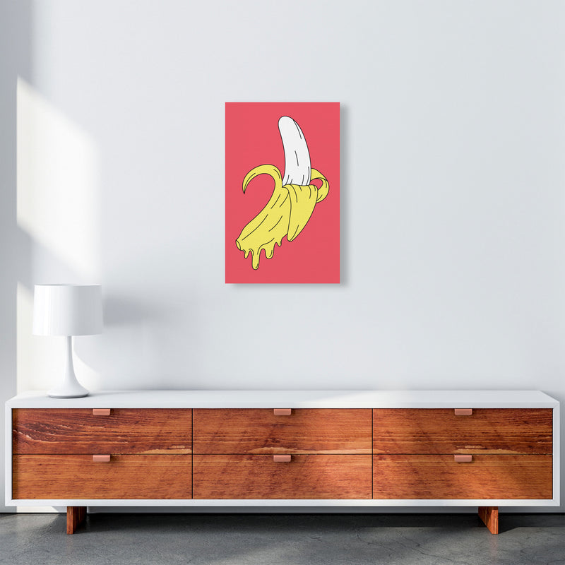 Melting Pink Banana Art Print by Jason Stanley A3 Canvas