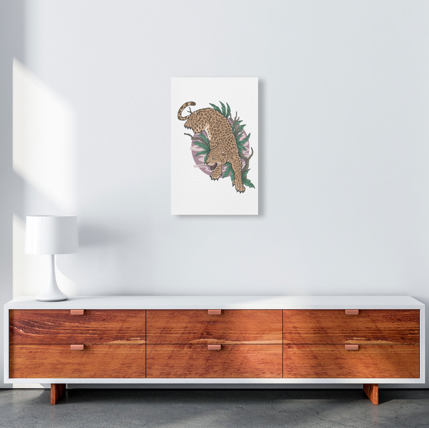 Wild Leopard Art Print by Jason Stanley A3 Canvas