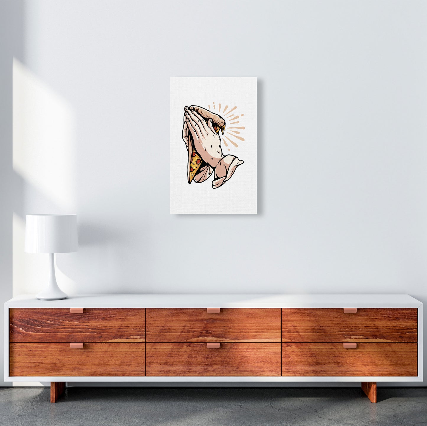 Pizza Is Life Art Print by Jason Stanley A3 Canvas