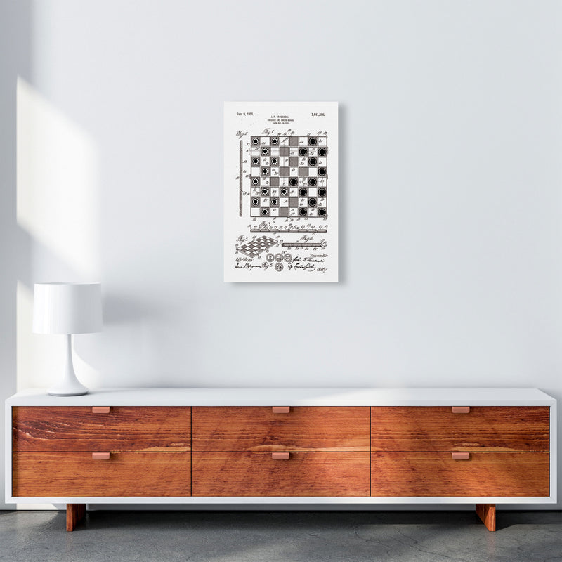 Chess And Checkers Board Patent Art Print by Jason Stanley A3 Canvas