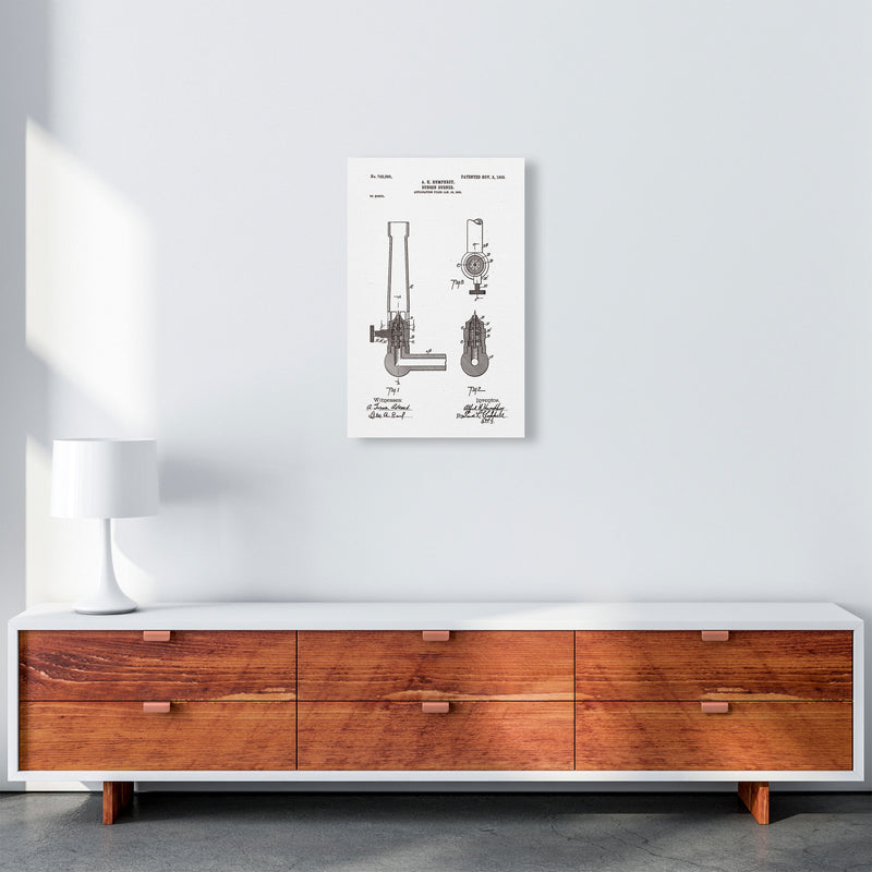 Bunsen Burner Patent Art Print by Jason Stanley A3 Canvas