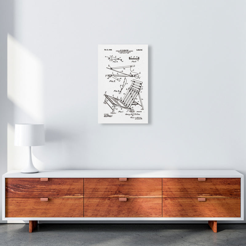 Beach Chair Patent Art Print by Jason Stanley A3 Canvas