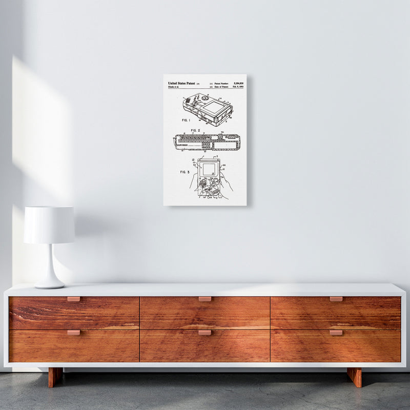 Gameboy Patent Art Print by Jason Stanley A3 Canvas