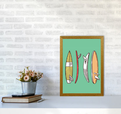 Vintage Surfboard Collection Art Print by Jason Stanley A3 Print Only