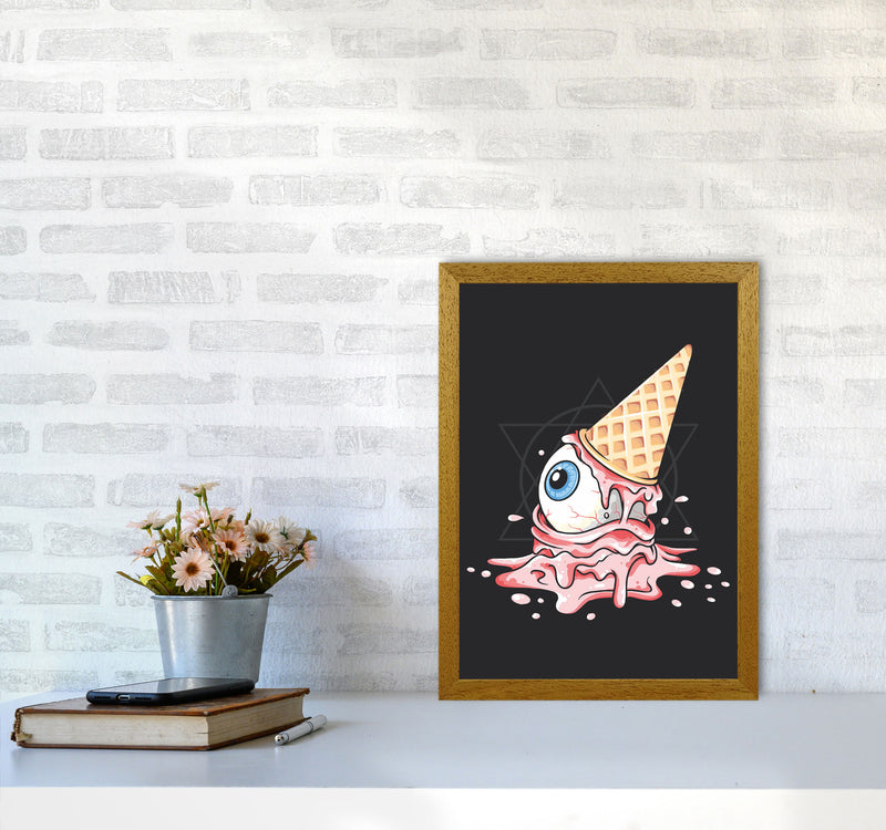 Strawberry Eyeball Icecream Art Print by Jason Stanley A3 Print Only