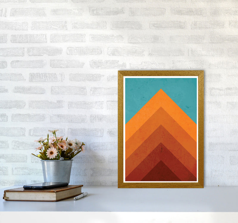 Orange Peak Mountain Art Print by Jason Stanley A3 Print Only