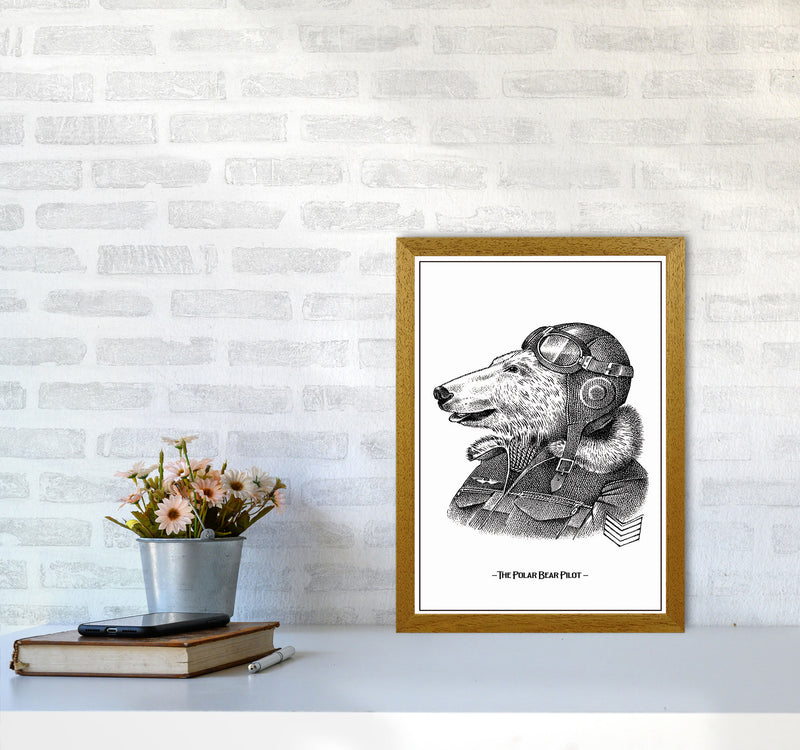 The Poler Bear Pilot Art Print by Jason Stanley A3 Print Only