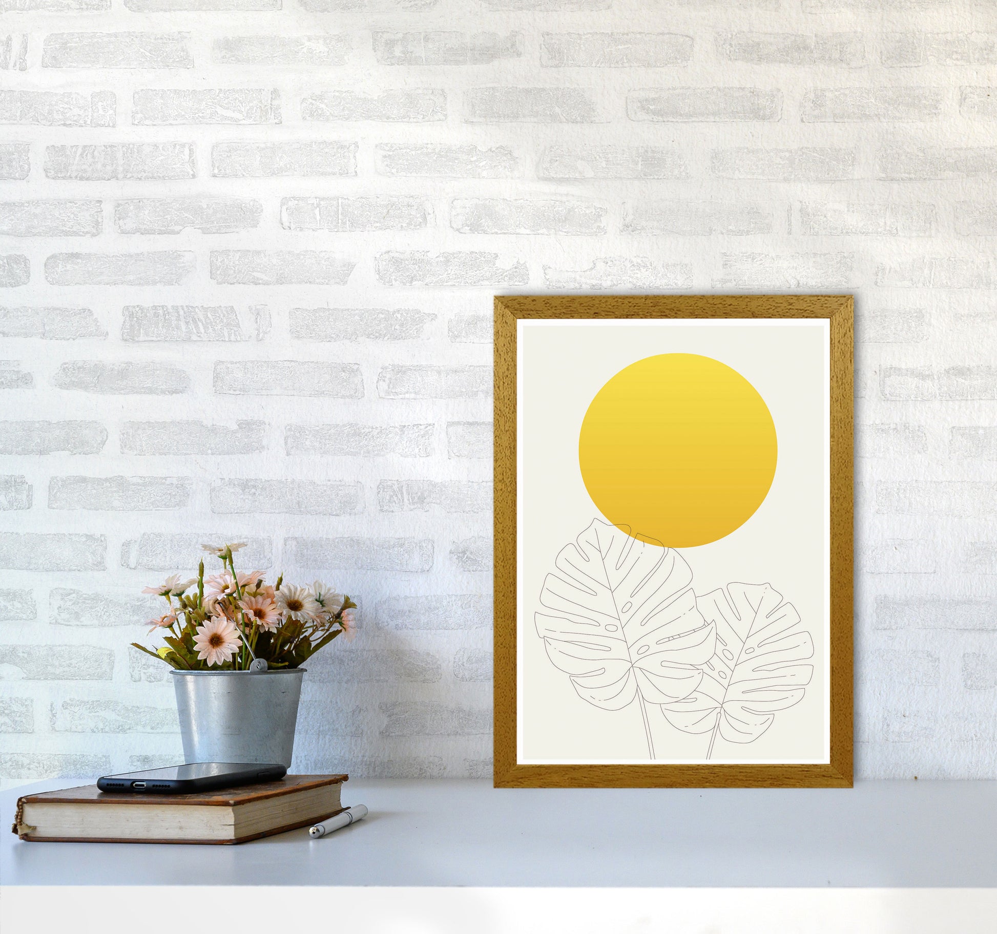 Botanical Yellow 1 Art Print by Jason Stanley A3 Print Only