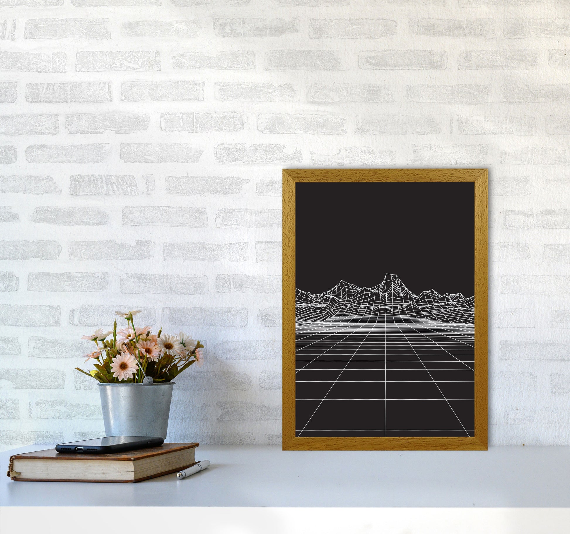 Line Mountains #2 Art Print by Jason Stanley A3 Print Only