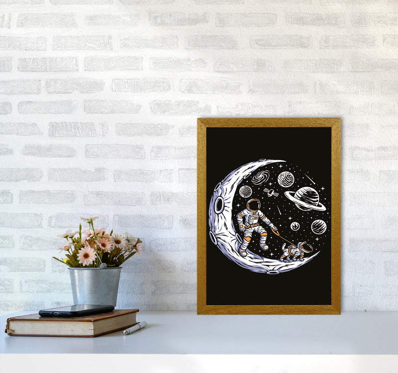 Doggie Moon Walks Art Print by Jason Stanley A3 Print Only