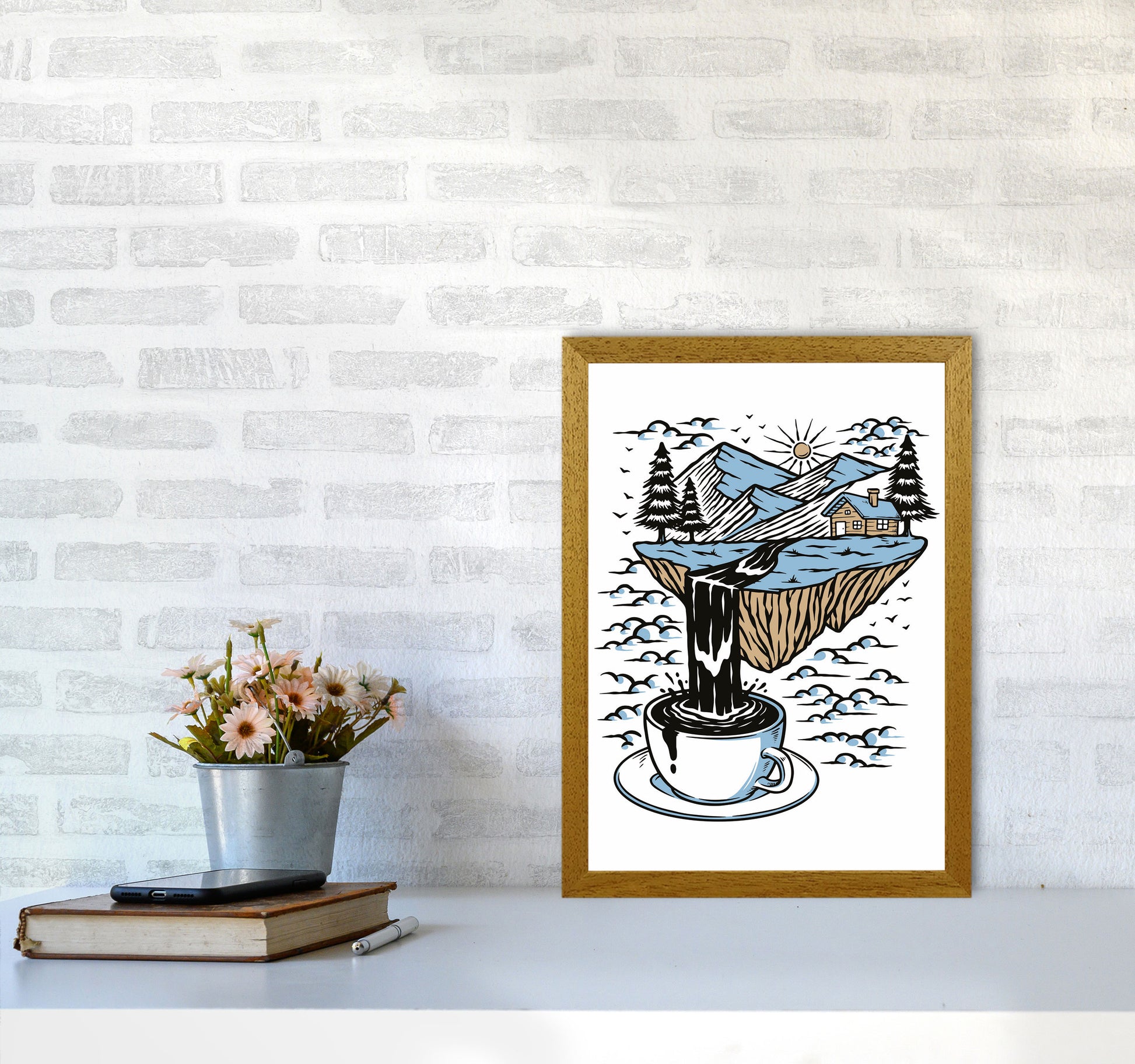 The River Flows Art Print by Jason Stanley A3 Print Only