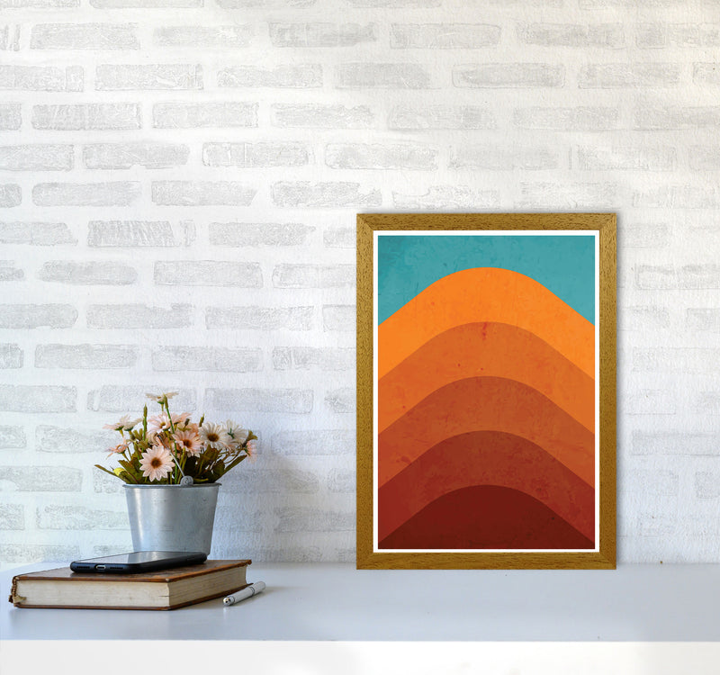 Orange Mountain Art Print by Jason Stanley A3 Print Only