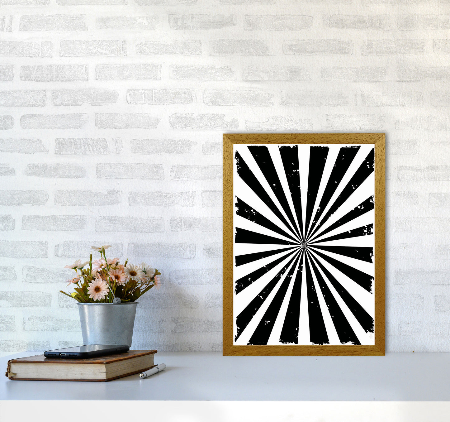 Black Sun Rays Art Print by Jason Stanley A3 Print Only