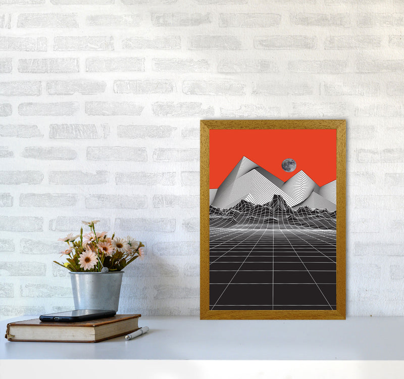 Moon Rise Red Art Print by Jason Stanley A3 Print Only