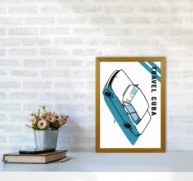 Travel Cuba Blue Art Print by Jason Stanley A3 Print Only