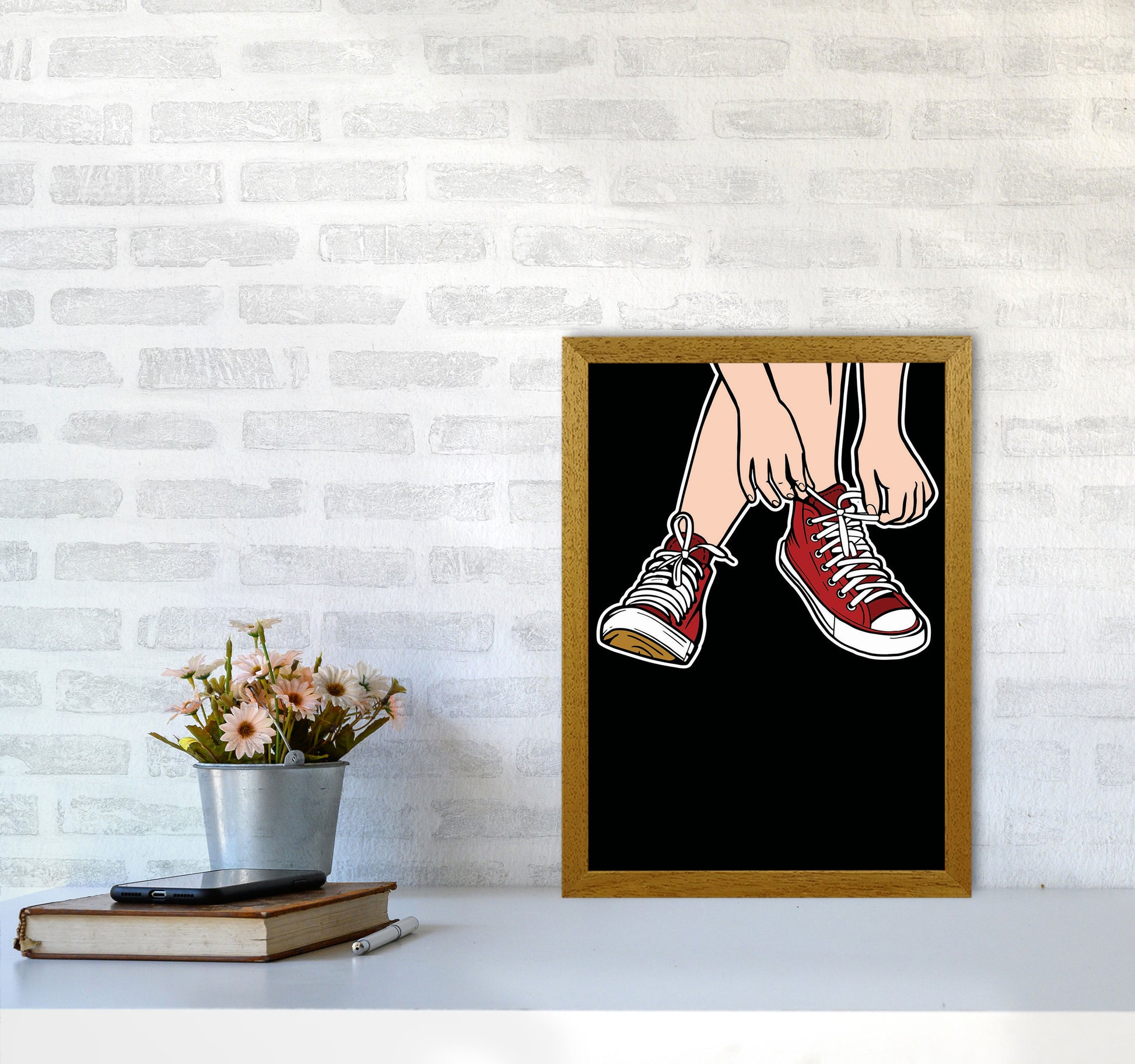 Tie Your Shoe Laces Art Print by Jason Stanley A3 Print Only