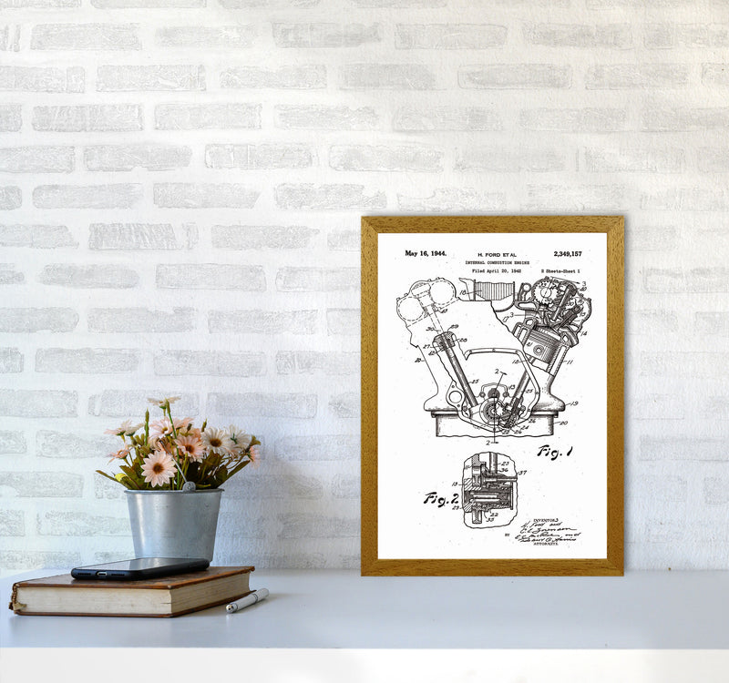 Ford Internal Combustion Engine Patent Art Print by Jason Stanley A3 Print Only