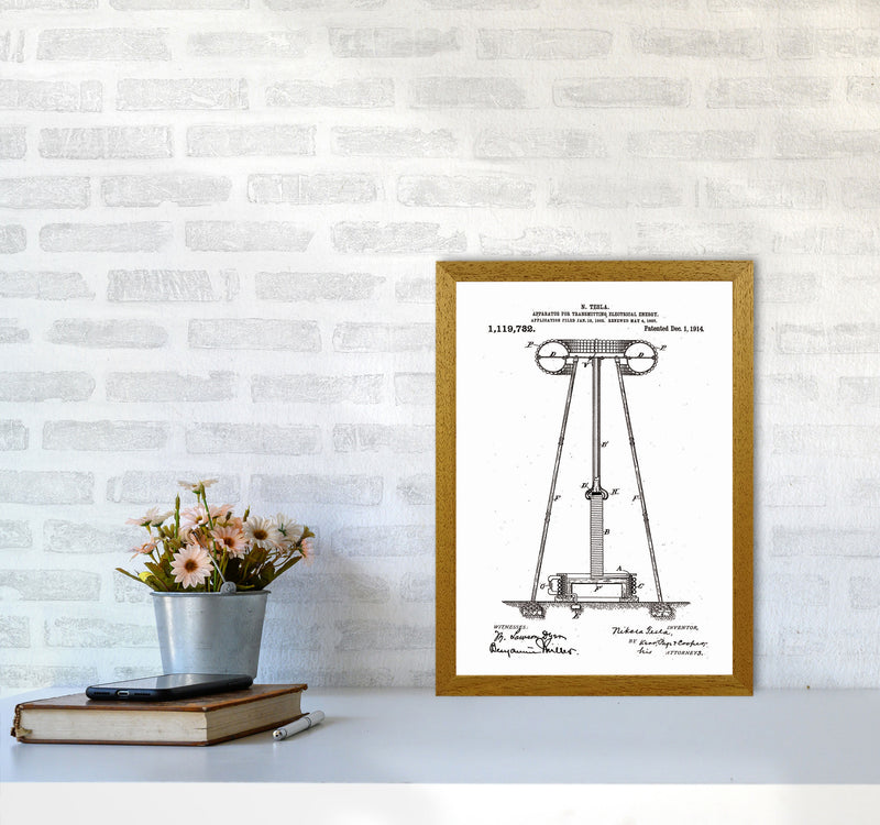 Tesla Electrical Energy Patent Art Print by Jason Stanley A3 Print Only