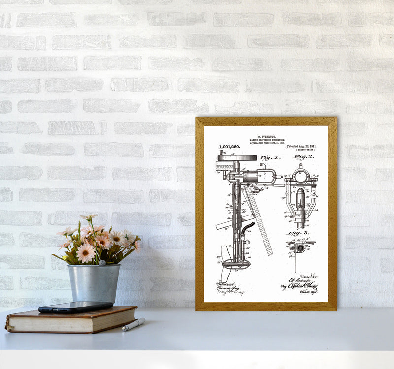 Outboard Boat Propeller Patent Art Print by Jason Stanley A3 Print Only
