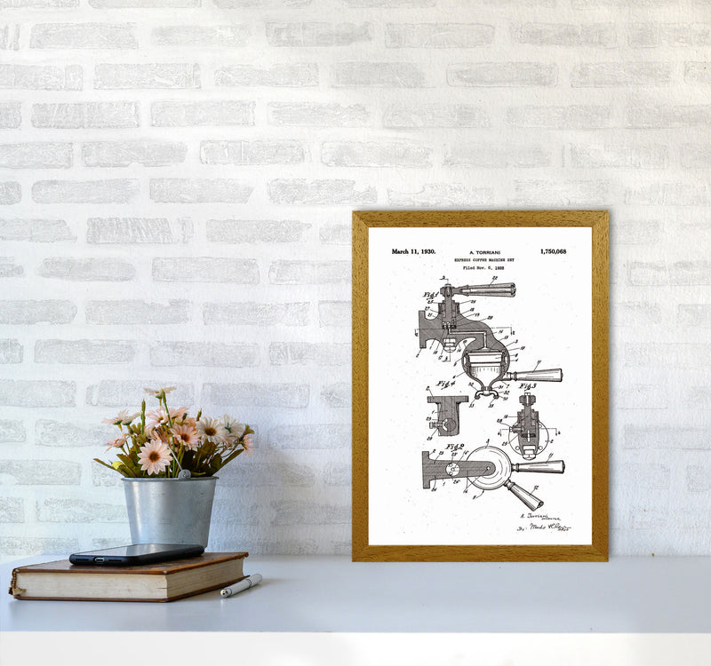 Espresso Coffee Machine Patent Art Print by Jason Stanley A3 Print Only