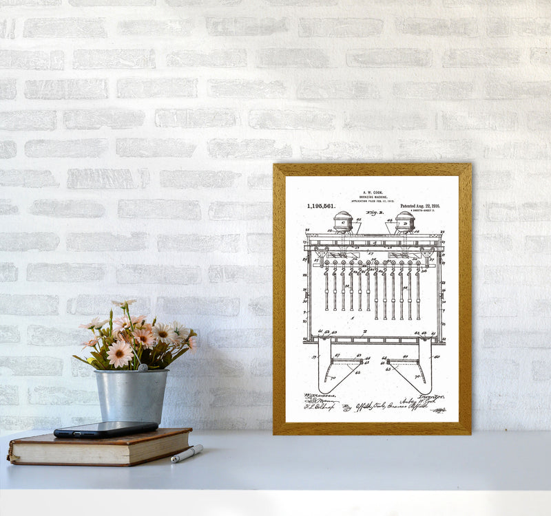 Bronzing Machine Patent Art Print by Jason Stanley A3 Print Only