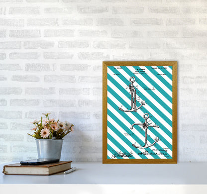 Anchor Patent Side Stripe Art Print by Jason Stanley A3 Print Only