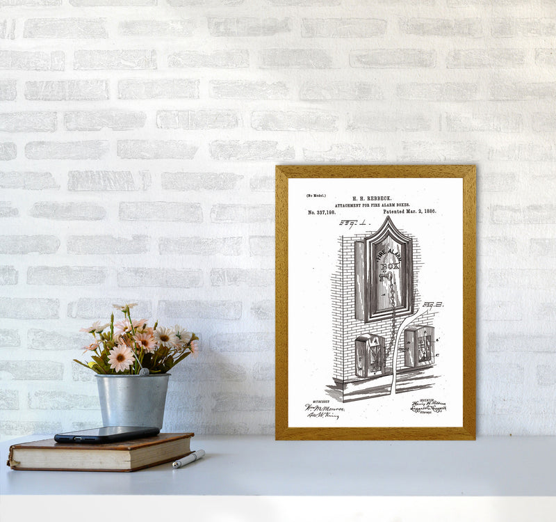 Fire Alarm Box Patent Art Print by Jason Stanley A3 Print Only