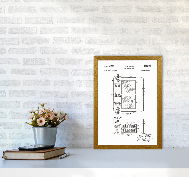 Battleship Game Patent Art Print by Jason Stanley A3 Print Only