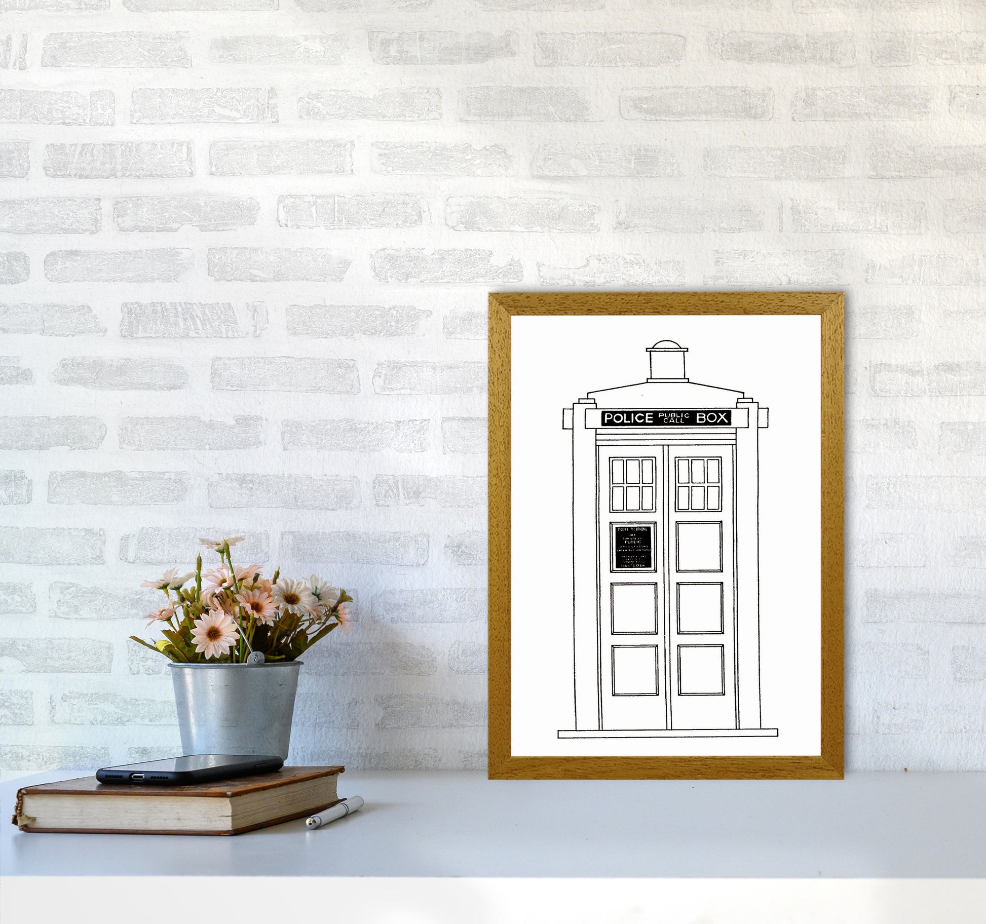 Police Call Box Patent Art Print by Jason Stanley A3 Print Only