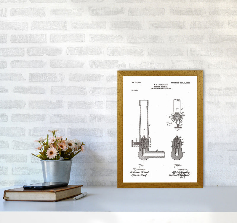 Bunsen Burner Patent Art Print by Jason Stanley A3 Print Only