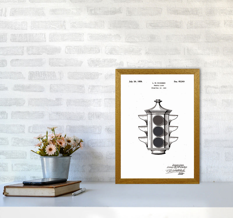 Traffic Light Patent Art Print by Jason Stanley A3 Print Only