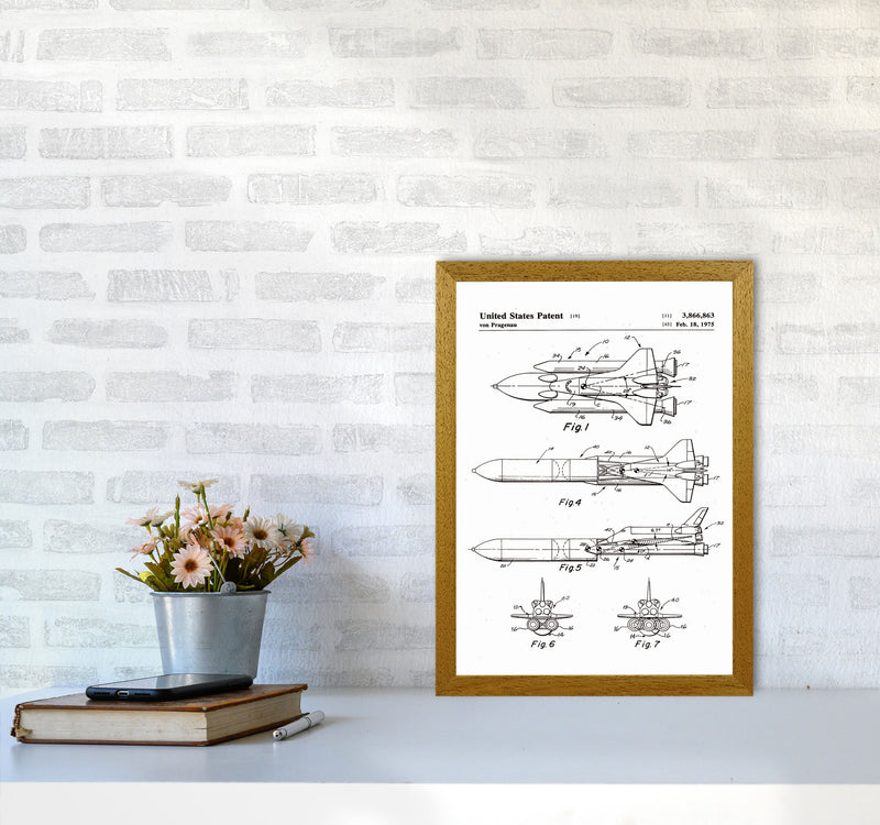 Space Shuttle Patent Art Print by Jason Stanley A3 Print Only
