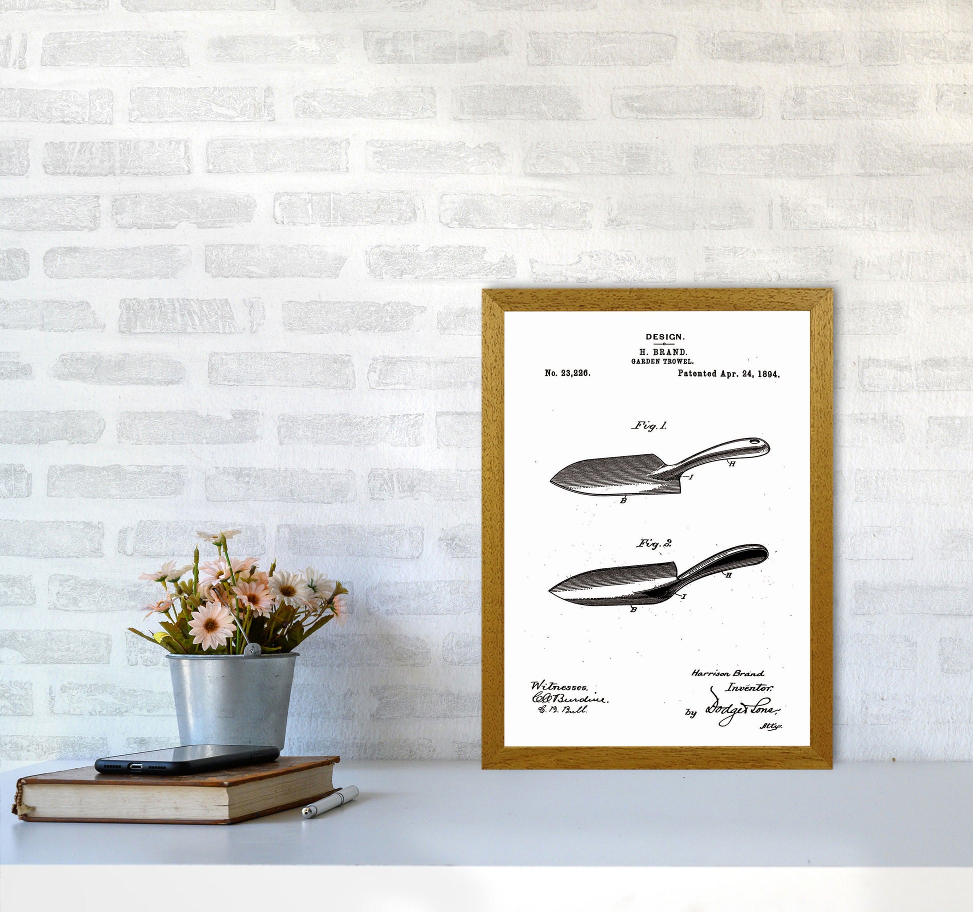 Garden Shovel Patent Art Print by Jason Stanley A3 Print Only