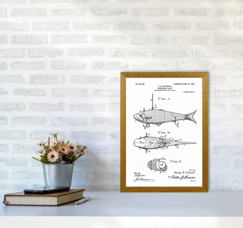 Fishing Lure Patent Art Print by Jason Stanley A3 Print Only