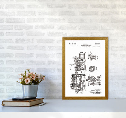 Butter Churn Patent Art Print by Jason Stanley A3 Print Only