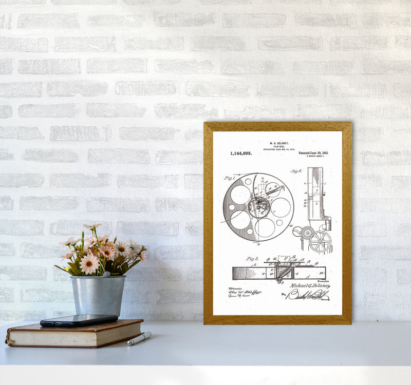 Film Reel Patent 2 Art Print by Jason Stanley A3 Print Only