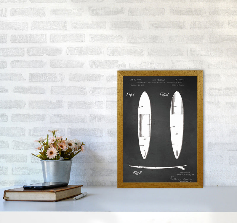 Surfboard Patent 1 Art Print by Jason Stanley A3 Print Only