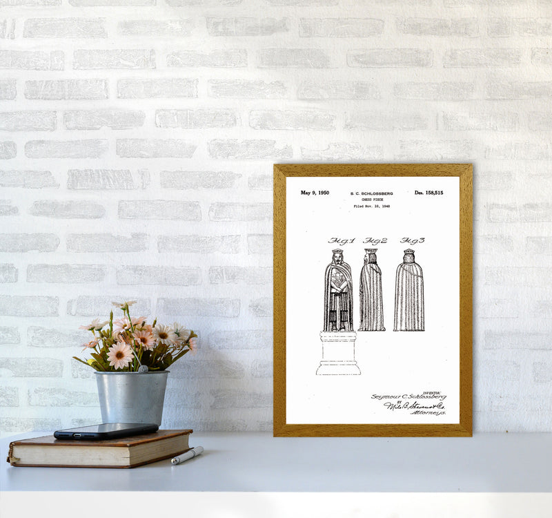 Chess Piece Patent Art Print by Jason Stanley A3 Print Only