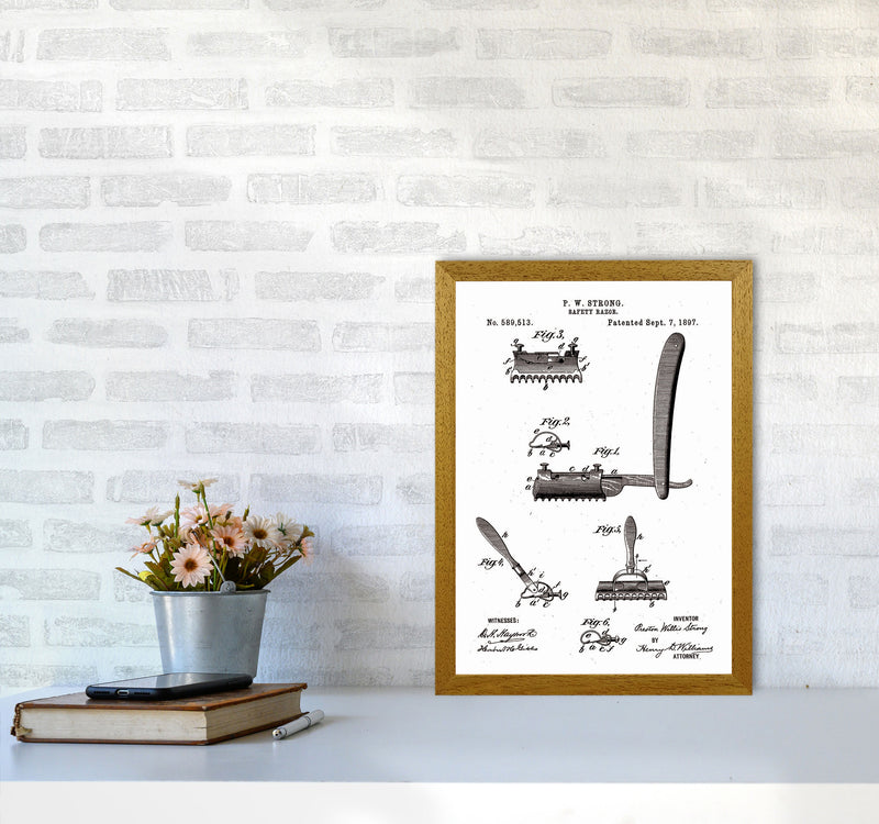 Safety Razor Patent Art Print by Jason Stanley A3 Print Only