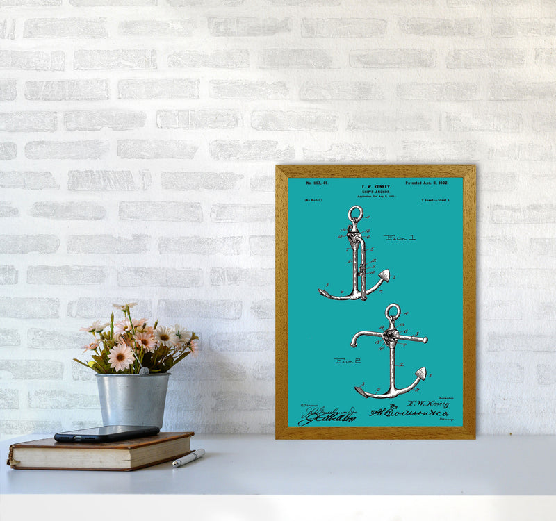 Anchor Patent Blue Art Print by Jason Stanley A3 Print Only