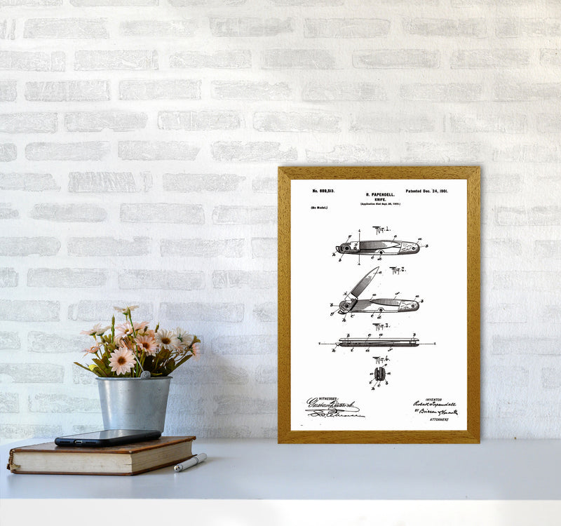 Pocket Knife Patent Art Print by Jason Stanley A3 Print Only